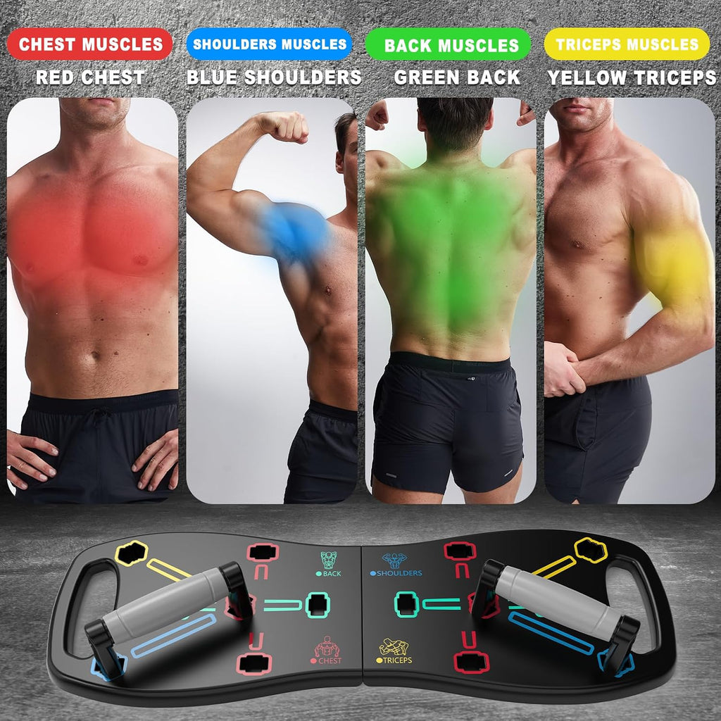 Push up Board, Portable Pushup Board for Men, Foldable Push up Bar