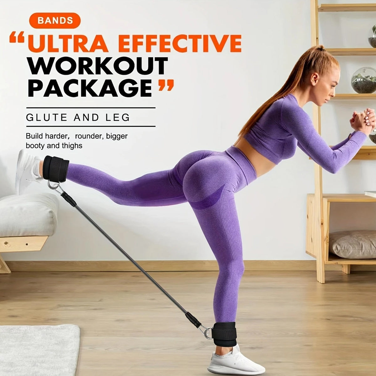 Ankle Resistance Band Set - 3 Resistance Levels for Glute & Leg Workouts