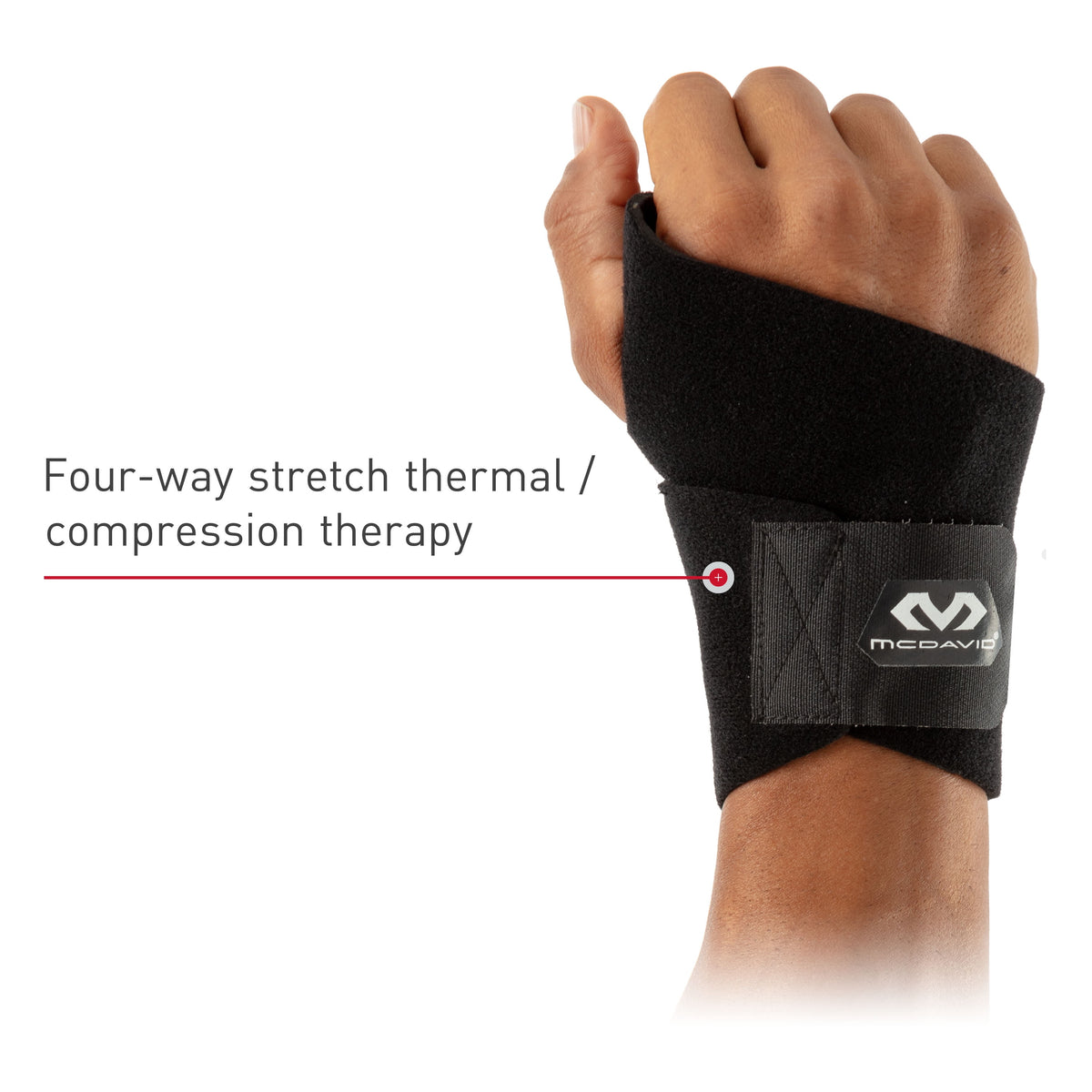 Sport Wrist Wrap, Black, Adjustable, One Size Fits Most