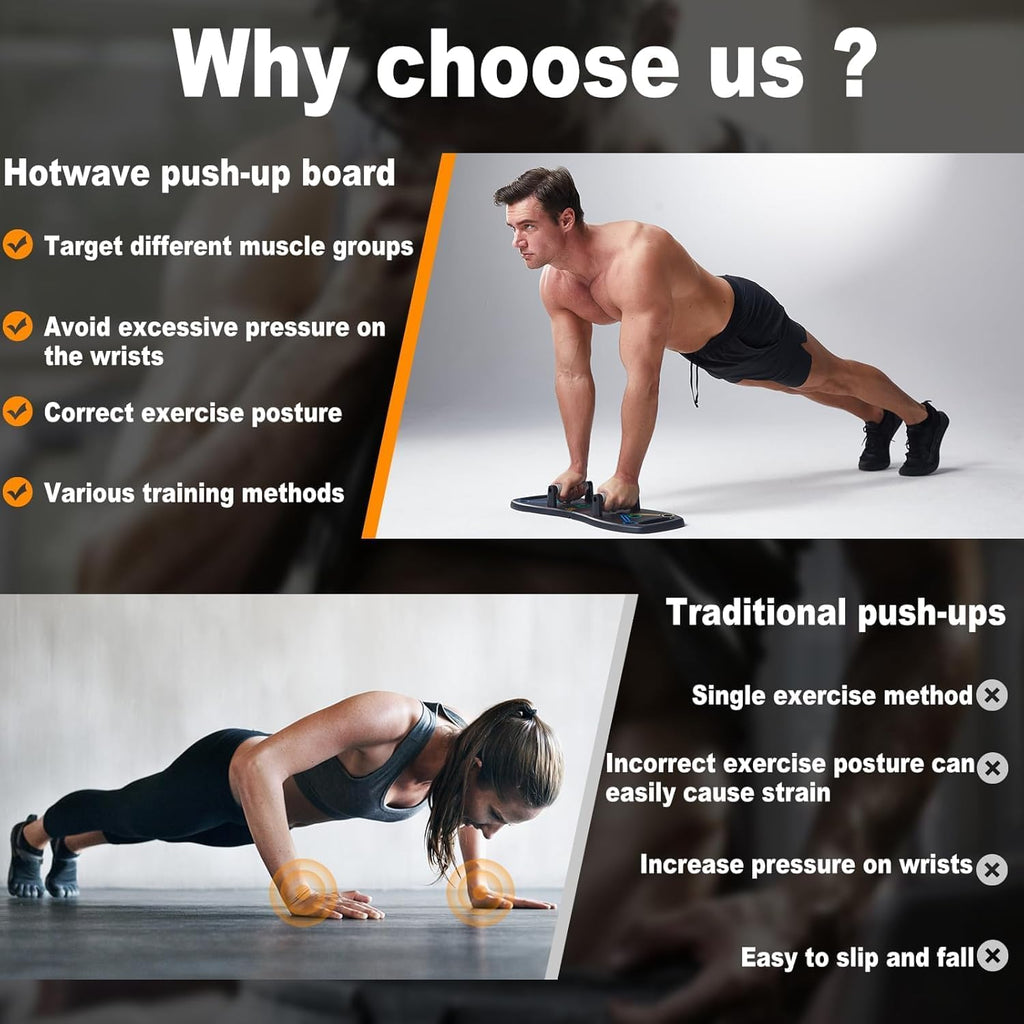 Push up Board, Portable Pushup Board for Men, Foldable Push up Bar