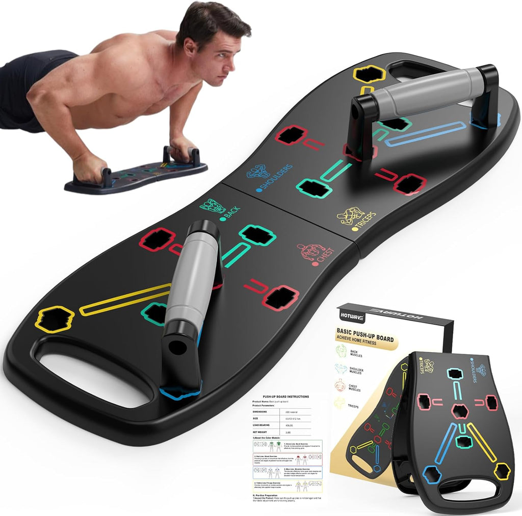 Push up Board, Portable Pushup Board for Men, Foldable Push up Bar